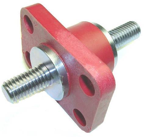 Fastronix 3/8 Stainless Steel Single Stud Power and Ground Junction Block Red and Black 